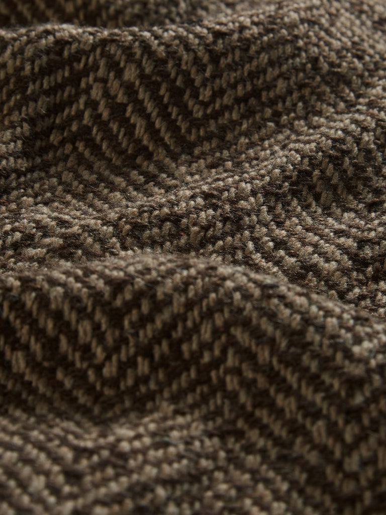 Rustic Smoked Herringbone Coating - Fabworks Online