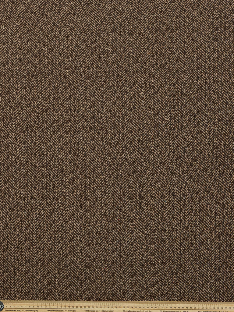 Rustic Smoked Herringbone Coating - Fabworks Online