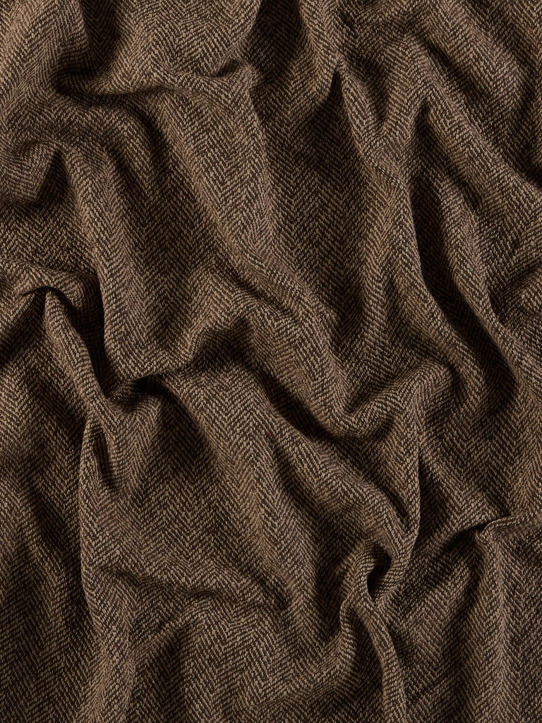 Rustic Smoked Herringbone Coating - Fabworks Online