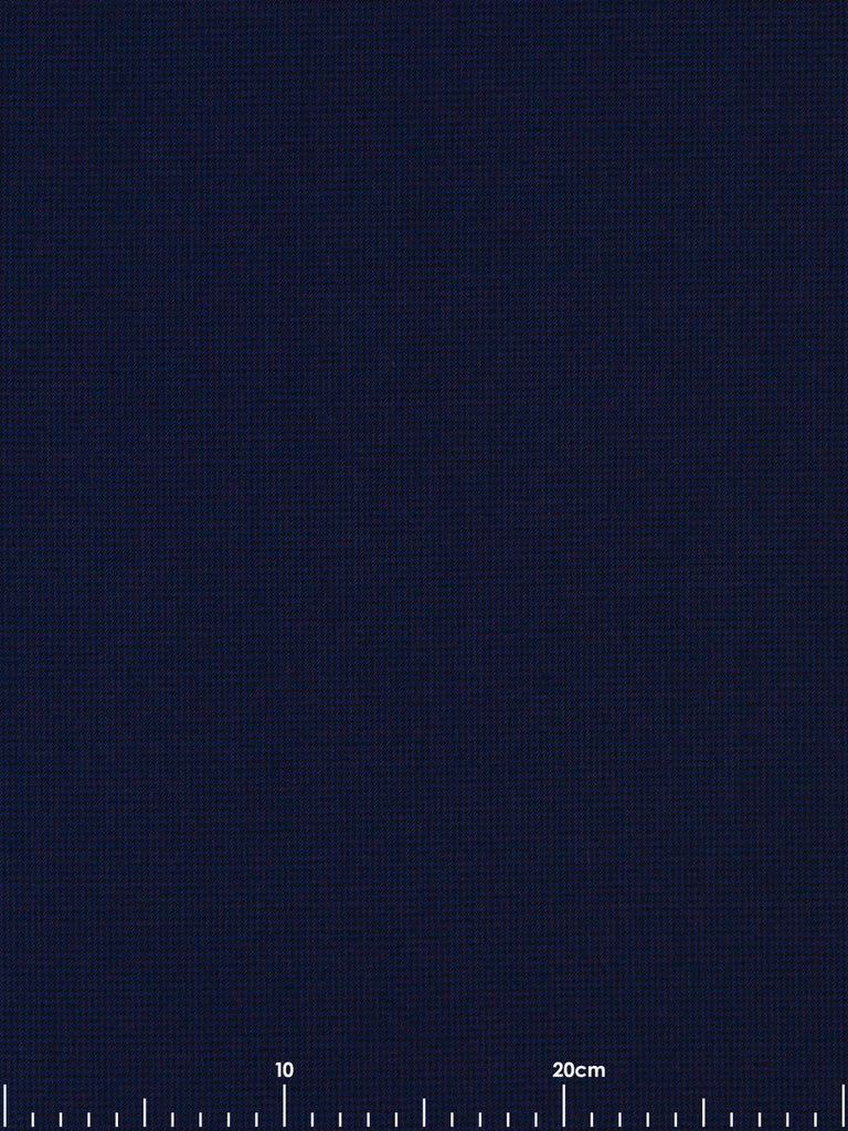 Sapphire & Jet - Micro Houndstooth Worsted - Fabworks Online