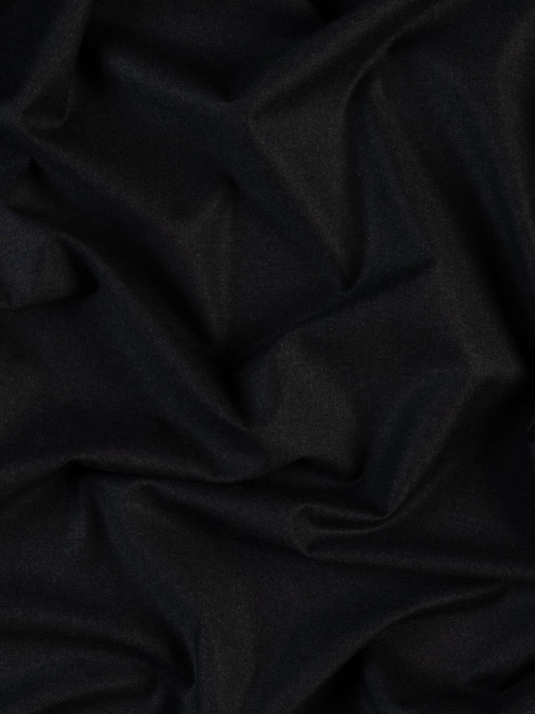 Dark grey wool flannel fabric for home sewing shirts jackets skirts trousers