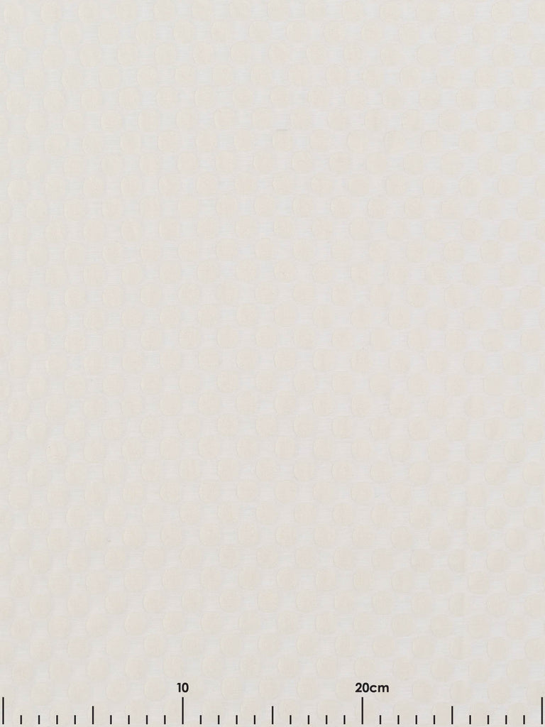 Ivory Sheer Polka Dot - Single Jersey - Fabworks Online
