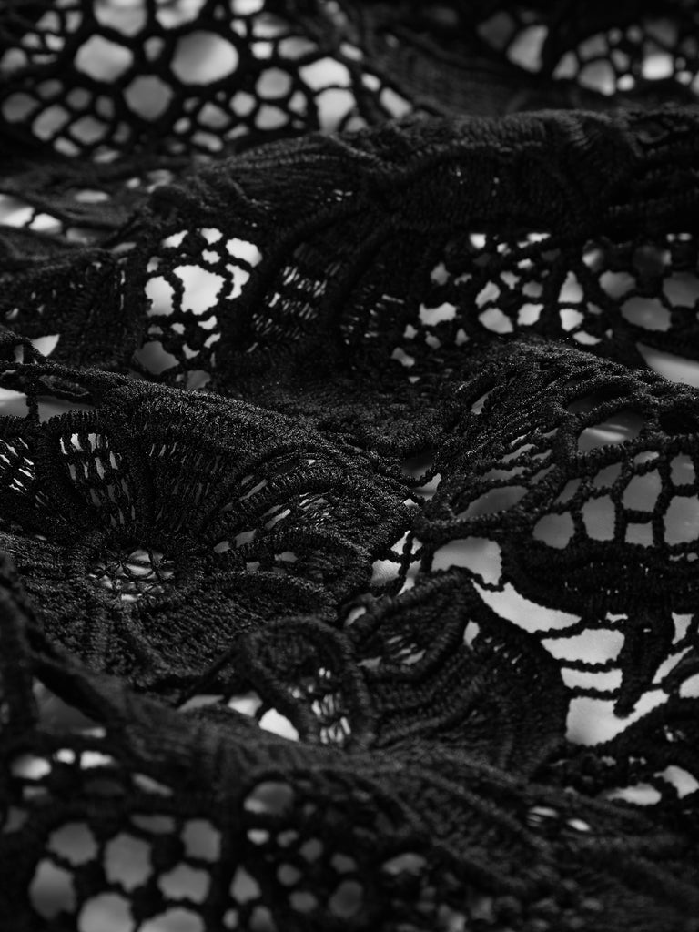 Venice - Guipure Black Lace - Fabworks Online