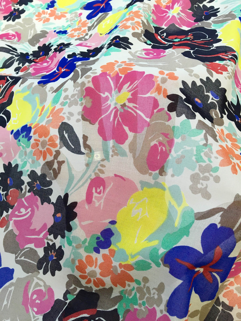 Allure 100% Cotton Voile Silk Fabric By The Yard