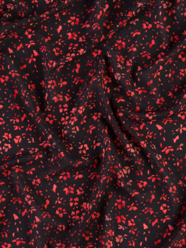 Autumn Embers Floral - Stretch Crepe de Chine - Fabworks Online