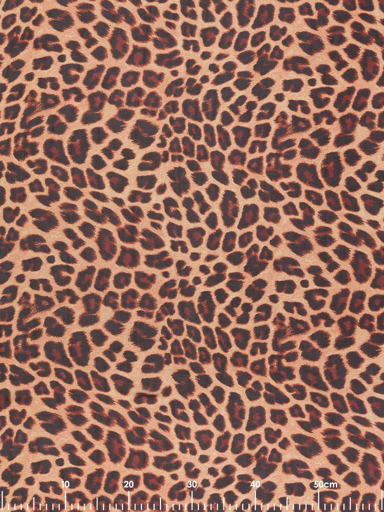 Crushed Cocoa Silky Leopard Georgette - Fabworks Online