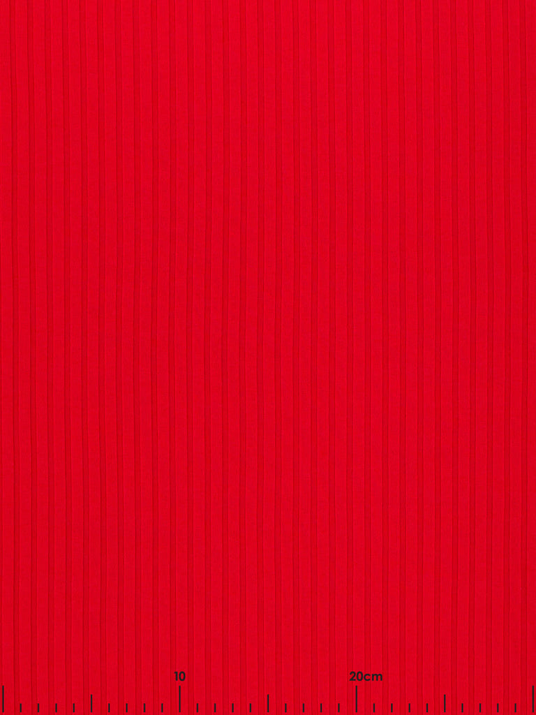 Dangerously Red - Slinky Rib Jersey - Fabworks Online