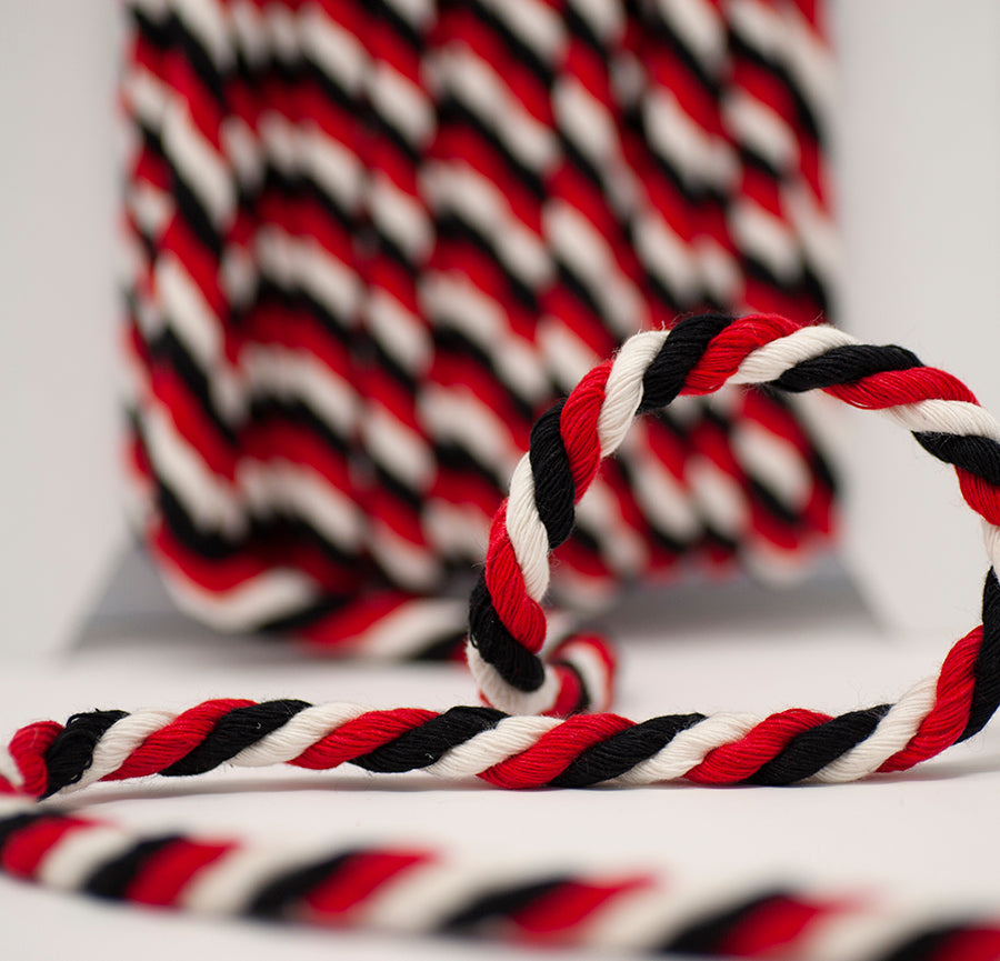 Multi Twisted Cord - Red / Black / White – Fabworks Online